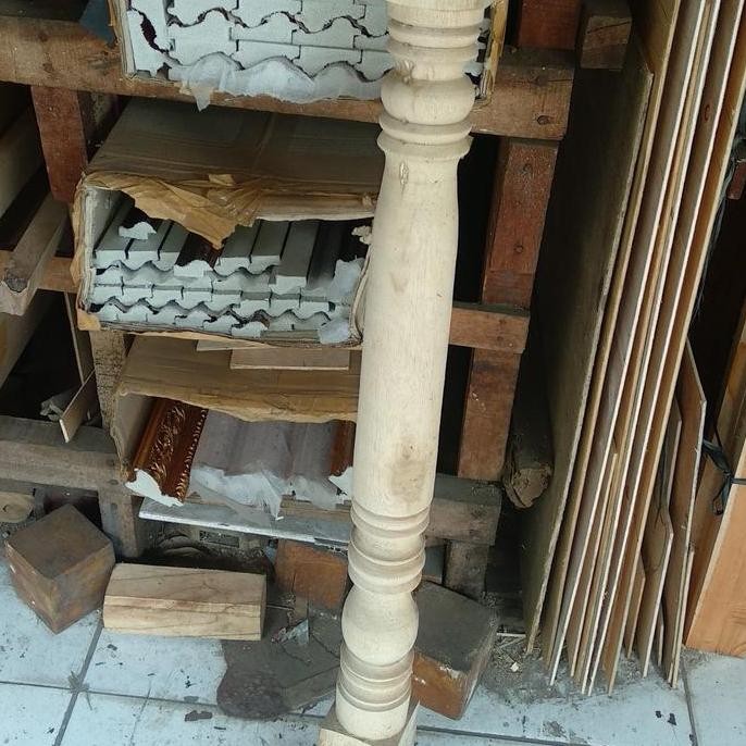 tiang anak pagar pager betawi railing tangga kayu bubut pembatas murah