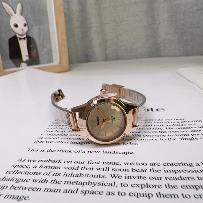 new  Marzo Jam Tangan Wanita Barsh Tali Rantai Pasir Mini Analog Fashion Korea M106