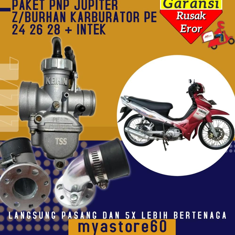 Paket PNP Jupiter Z/Burhan Langsung Pasang Karburator Karbu KEIHIN PE 24 PE 26 PE 28 Carburator Pe24