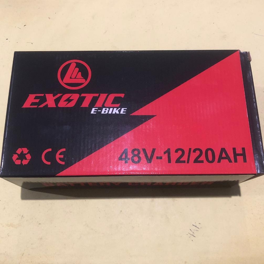 ORIGINAL Charger sepeda listrik 48v 12ah universal cas casan selis super rider sunrace antelope Indo