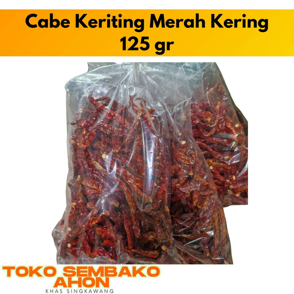 

Cabe Keriting Merah Kering 125 gr Tanpa Tangkai (A) | Cabe Kriting | Cabe / Cabai Merah Kering Tanpa Tangkai / Cabe Keriting Kalimantan / Cabe Kering Masak Sambal