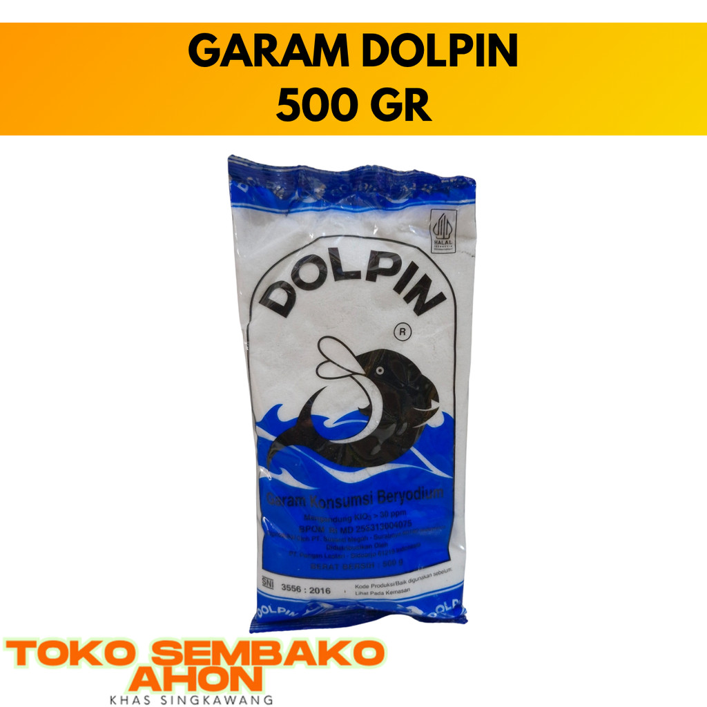 

GARAM DOLPIN 500 gr / GARAM DOLPHIN BERYODIUM / Garam Dolpin beryodium 500 gram / Garam Halus Beryodium / Garam Dapur Sehat 500g