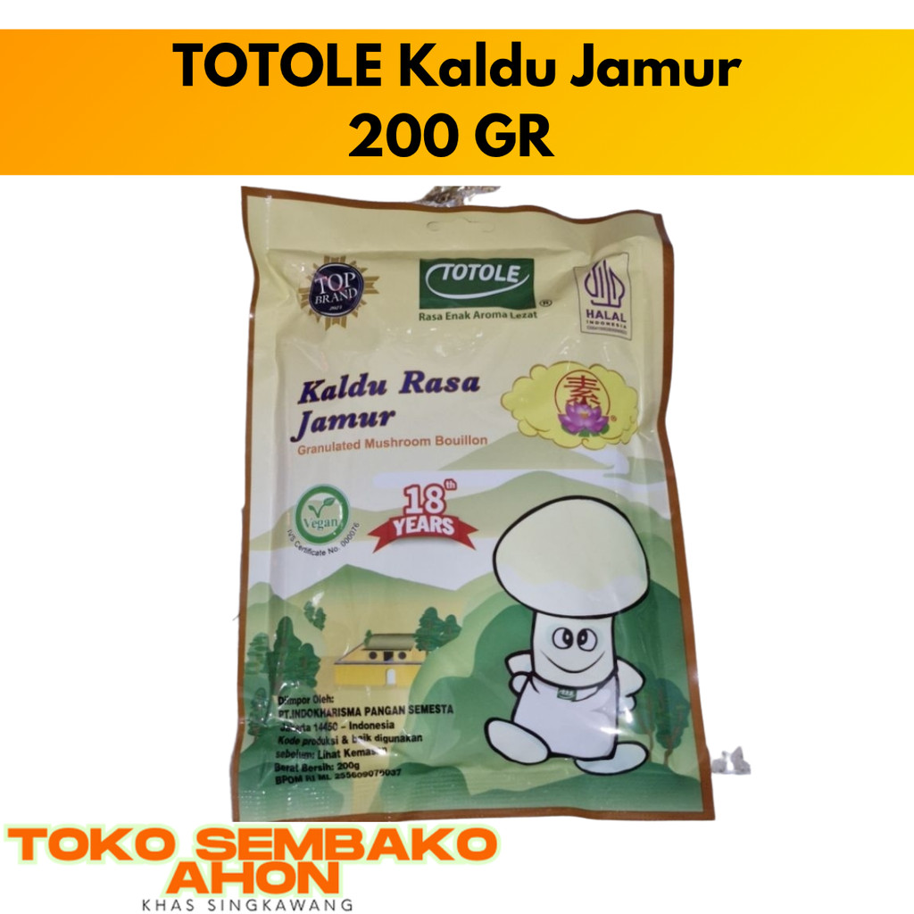 

TOTOLE 200 Gr / Kaldu Jamur Perisa 200 gram / Jamur Mushroom Powder / Vegan Food / Penyedap Makanan / Totole Kaldu Vegan 200g
