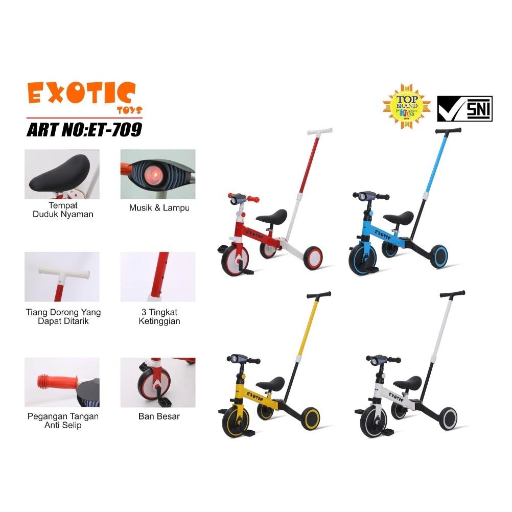 Terjangkau - Sepeda Keseimbangan Anak Balance Bike 4in1 Push Bike Multifungsi AVIATOR AT7905 AT 7905