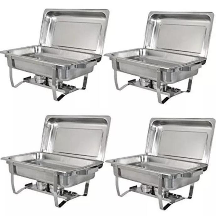 Pemanas Segi Prasmanan Jumbo Paket Hemat 4Set / Square Chafing Dish