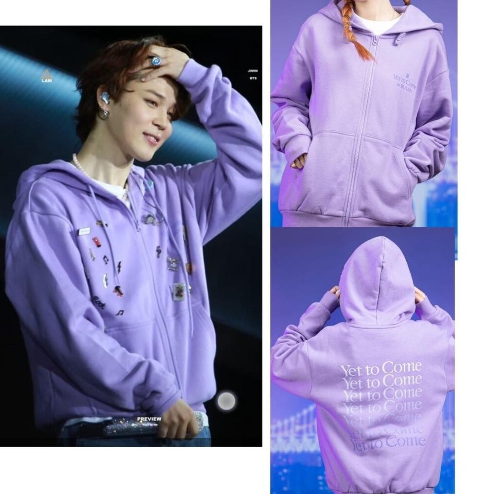 Jaket Hoodie Zipper korean Bangtan YET TO COME gradasi ( FRRE POLAROID B.t.s)
