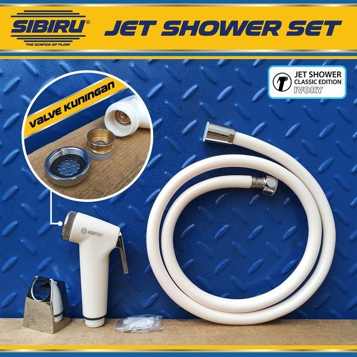 Jet Shower Set Bidet Head Cebok Semprotan Toilet Closet Wc - Ivory Selang Original Dan Terpercaya