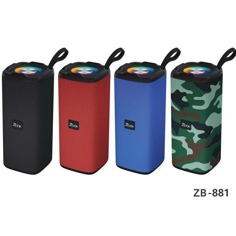 Fue-K5X20 Sound Speaker Bluetooth Zbox Zb-881+Led Super Extra Bass Loudspeaker Plus Ada Ijin Postel 