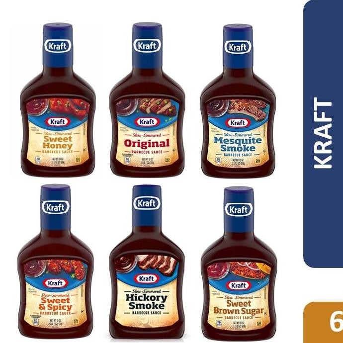 

Kraft Bbq Sauce ORIGINAL / SPICY HONEY / SWEET HONEY / HICKORY SMOKE / SWEET BROWN SUGAR / MESQUITE SMOKE