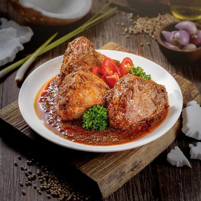 

Super Spesial 3 (Dapat 3 Lauk Rendang Ikan Tuna, Ayam Rica, & Sambal Baby Cumi + 3 Gresh Rasa Mangga) Makanan Siap Saji, Lauk Pedas 150 Gram Frozen Food Meat