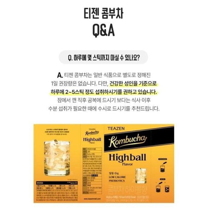 

Teazen Kombucha Highball Flavor Tea Teh Prebiotics