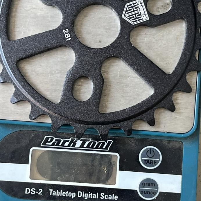 Part Sepeda Gir Depan Bmx Haro 28T Gear Crank Cog Front 28 T Alloy Black Hitam Aluminium