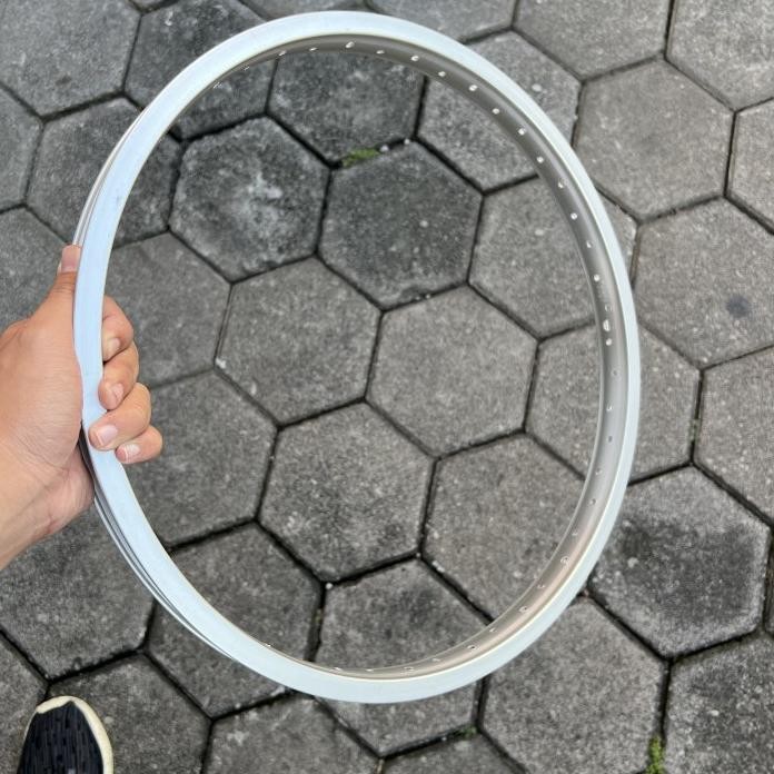 Part Sepeda Rims 20 48 Hole Bmx 48H Araya 20He Mp-707X Original Single Wall Silver