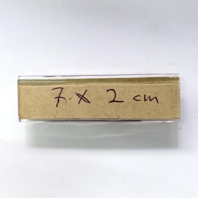 

TERLARIS - Name Tag dada akrilik 7x2cm (POLOS TANPA PENITI/MAGNET) isi 50pcs