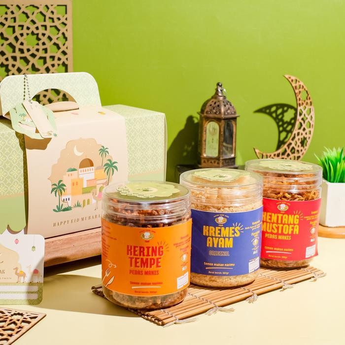 

SEDIA! HAMPERS KREMES AYAM ( KREMES AYAM ORIGINAL, KENTANG MUSTOFA PEDAS MANIS, KERING OREK TEMPE) Ori!!