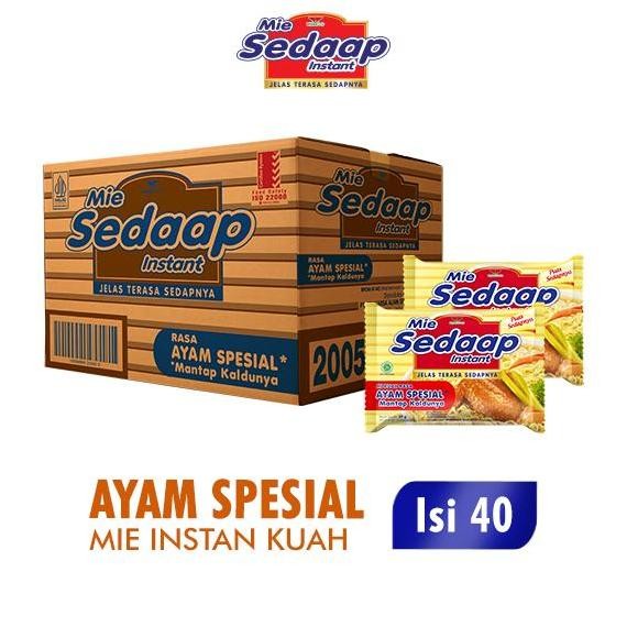 

Sedaap Mie instan Ayam Spesial 69 gr Dus (Isi 40 pcs) LS