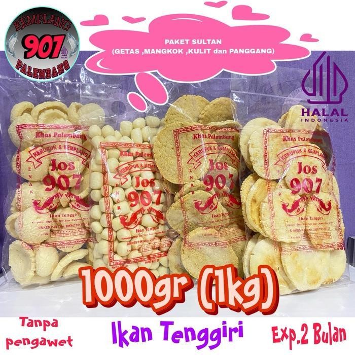 

SEDIA! Paket 1kg SULTAN kerupuk kemplang super ikan tenggiri Ori!!