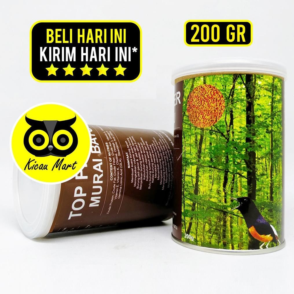 KICAU MART PAKAN MAKANAN BURUNG VOER PUR PELET TOP FIGHTER MURAI BATU SEMPATI HARIAN LOMBA TERNAK MA