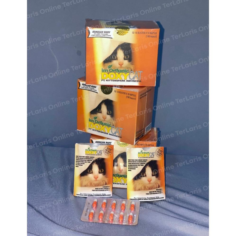Obat Flu Kucing Doxy Cat 100 Kapsul DoxyCat Im Organik Doxy Cat DiM