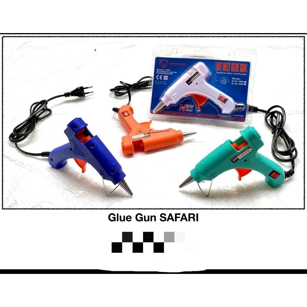 

alat glue gun safari 20 watt on off warna warni kecil DiM