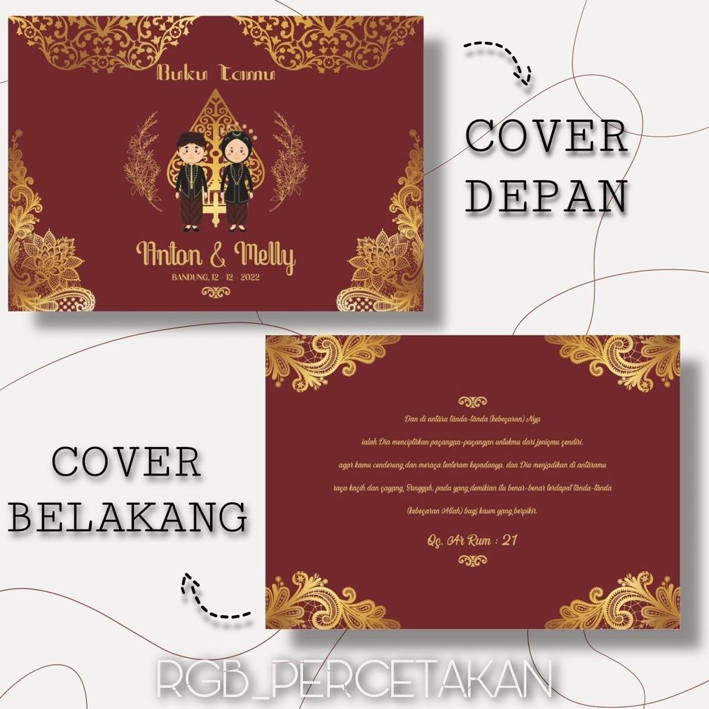 

Buku tamu pernikahan custom nama / Wedding guest book / SOFTCOVER DiM