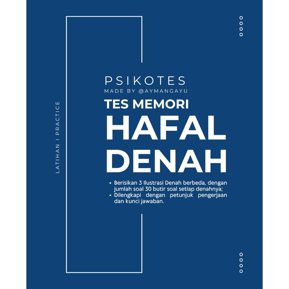 

LEMBAR LATIHAN TES MEMORI HAFAL TIGA DENAH (A4) DiM