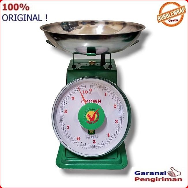 TIMBANGAN DUDUK TIMBANGAN BUAH 10 KG CROWN ORIGINAL DAN TERPERCAYA