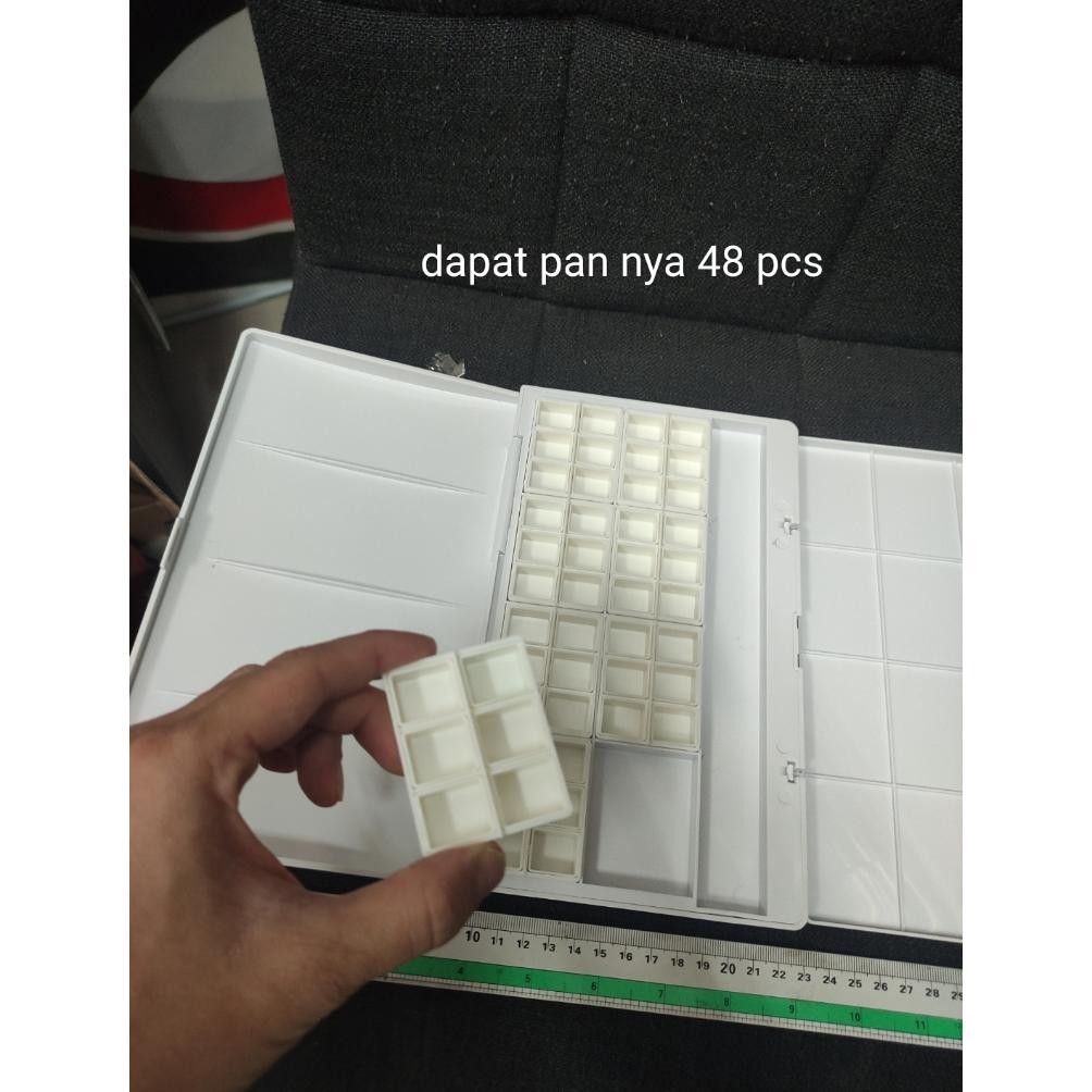 

empty box watercolor nbx 48 P plus pan 48 buah 14 x 23 cm vtec tempat cat DiM