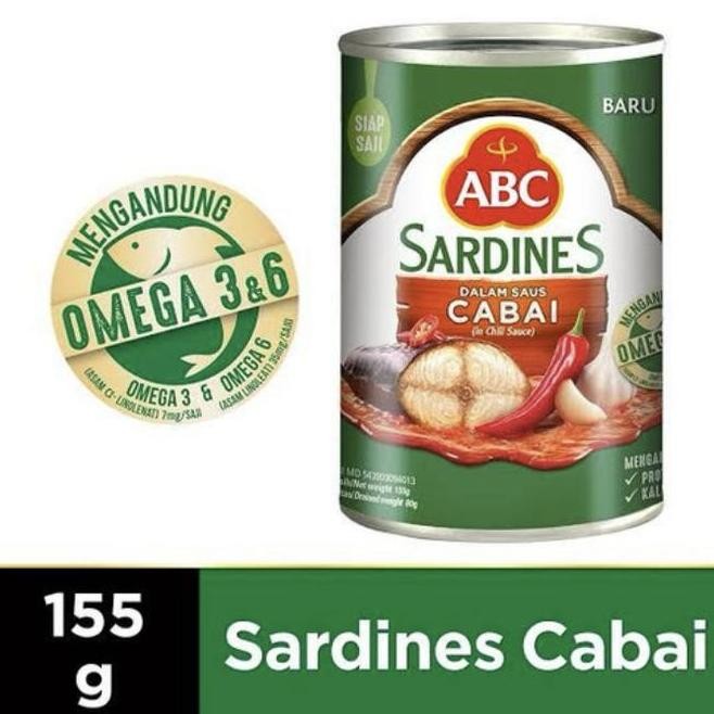 

Sarden Abc Cabai 155G Dus Isi 60 Kaleng / Sarden Abc Cabai 155Grm Dus Isi 60 Pcs