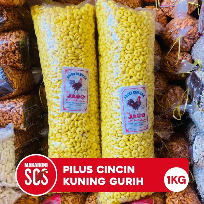 

Alen Alen 1Kg | Pilus Cincin Kuning Rasa Gurih Alen Alen Snack Viral Jadul Rasa Asin Gurih Kriuk Renyah Berkualitas