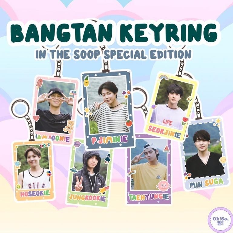 BTS IN THE SOOP CLEAR KEYRING KEYCHAIN GANTUNGAN KUNCI BANGTAN