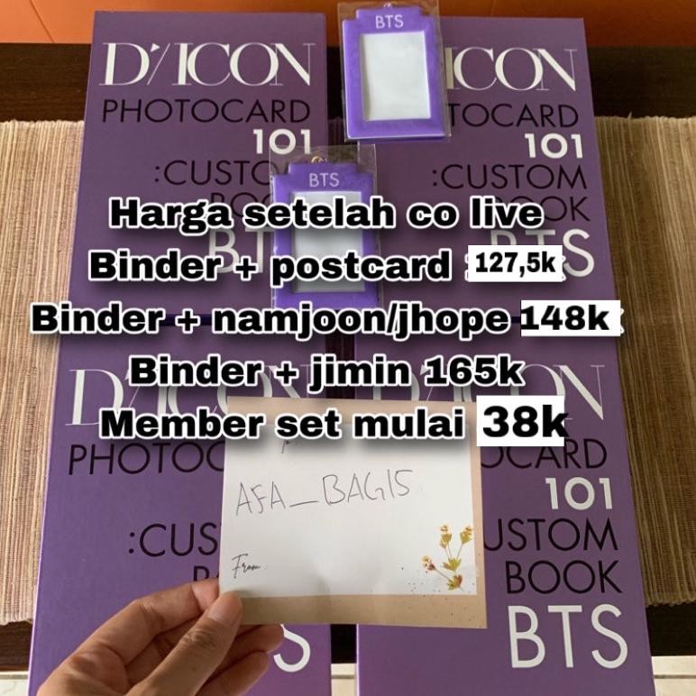 BINDER DICON BTS POSTCARD PC GRUP taehyung dicon jungkook dicon jimin set namjoon set jhope set dico
