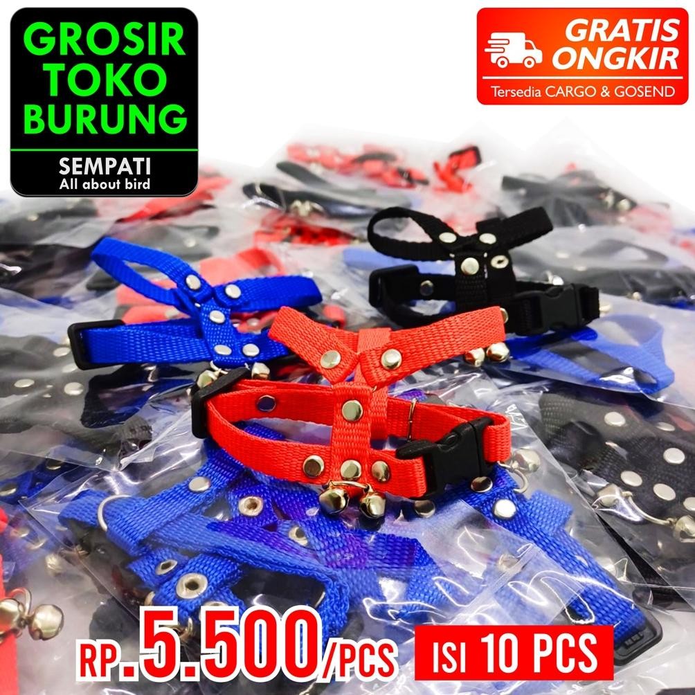 SEMPATI GROSIR Harnes Burung Rompi Baju Parrot Merpati Alap Alap Paruh Bengkok 10 Pcs Harness Hernes