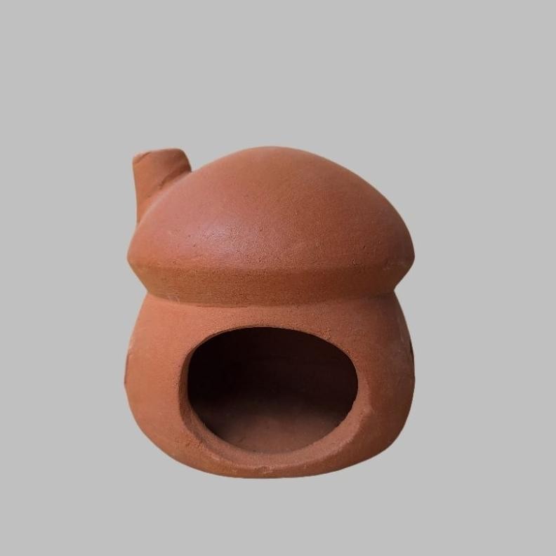 M.A.D Rumah Jamur Large Gerabah untuk Ikan, Reptil, Hamster dan Hewan Kesayangan Lainnya DiM