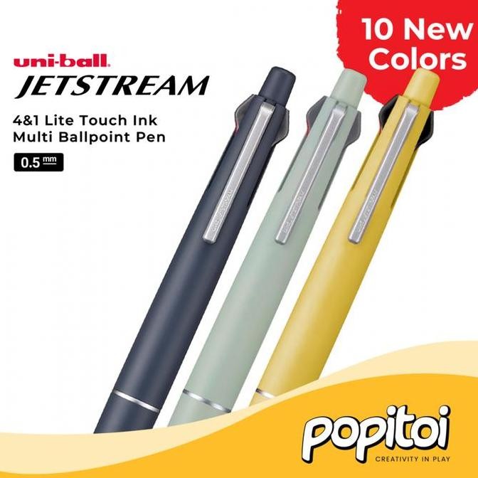 

BEBAS ONGKIR - Uniball Jetstream 4&1 Lite Touch Ink Multi Ballpoint Pen 0.5 mm Pulpen Warna Warni Uni Ball