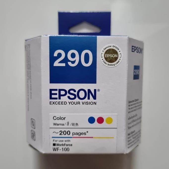 Epson 290 Color Tinta / Cartridge Original (Wf-100 / Wf100) New Stok
