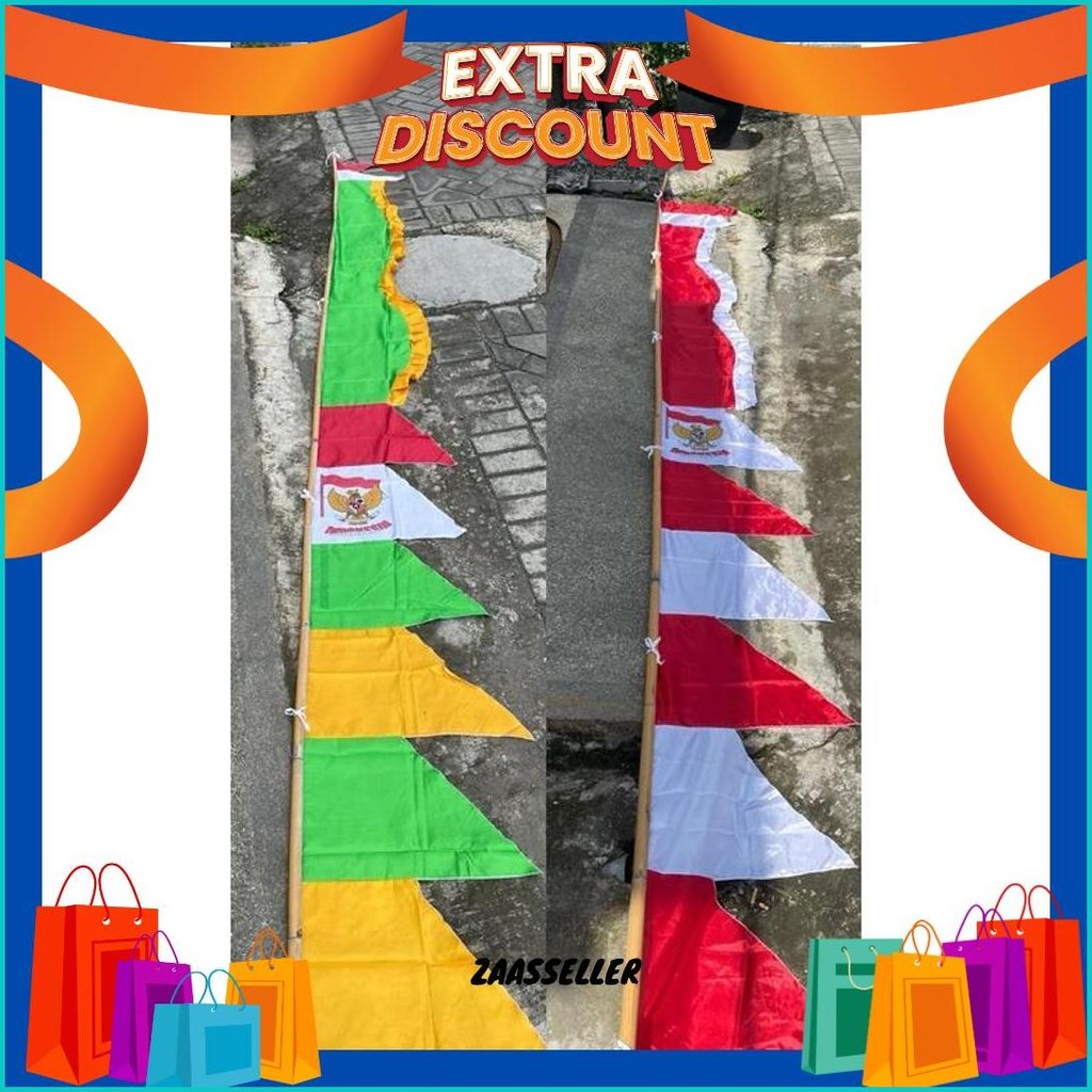 Umbul Umbul Penjor Panjang 4 Meter Gratis Ongkir