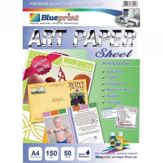 

new !!! Kertas Art Paper Blueprint A4 ( 150 gsm )