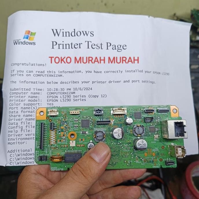 Mainboard Second Printer Epson L5290 Kondisi Normal Mainboard L 5290 New Stok