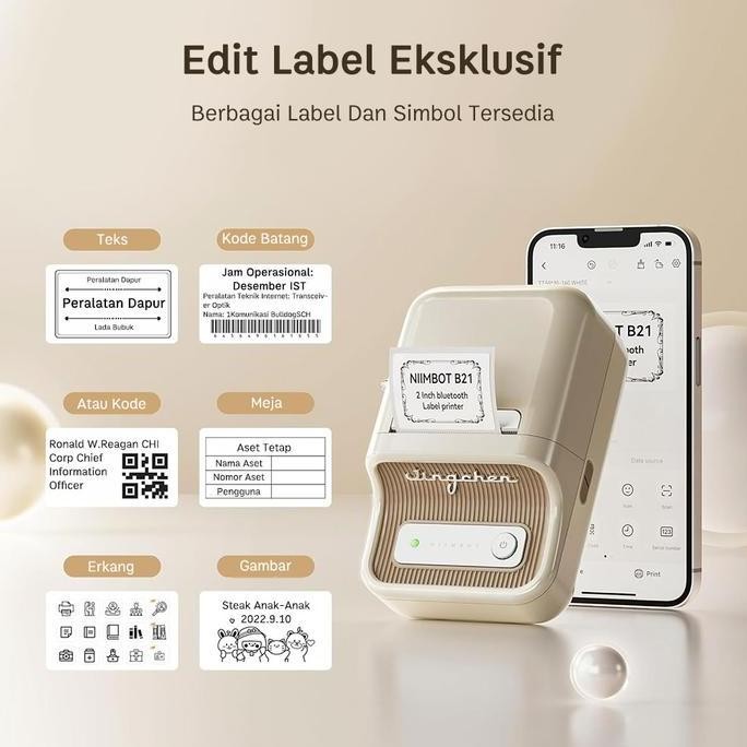 

Niimbot B21 Printer Label Bar Harga Makanan, Cocok Untuk Kantor/Toko/Rumah Membuat Stiker Label New Stok