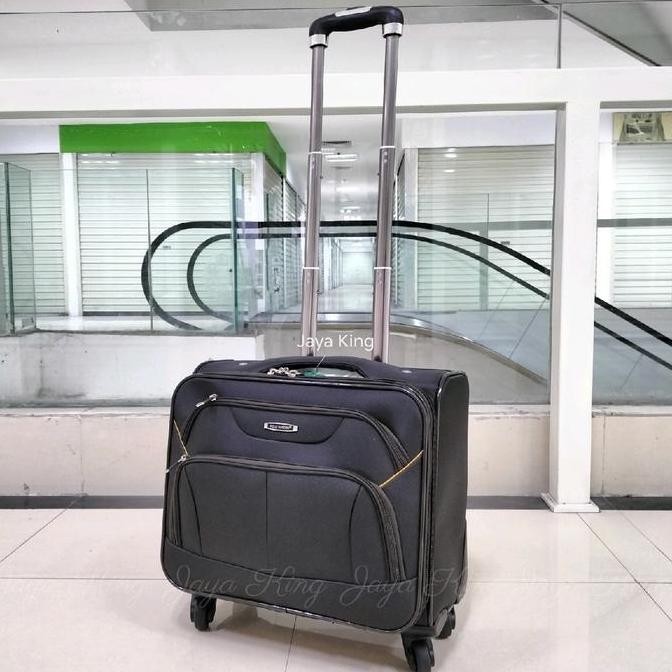 TERBARU - Koper Kabin Kain 14 Inch Pramugari Polo Garden Roda 4 Putar