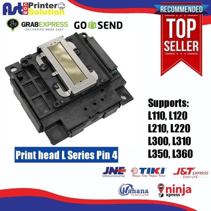 Print Head Epson L110 L120 L210 L220 L360 4 Pin Original Copotan Unit New Stok