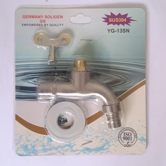 Kran Taman Kunci SOLIGEN - Keran Air Taman Kunci - Keran Pengaman - Kran Gembok drat 1/2"