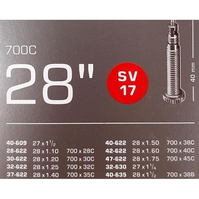 BAN DALAM SCHWALBE SV17 700 X 28-45C PENTIL PRESTA 40MM