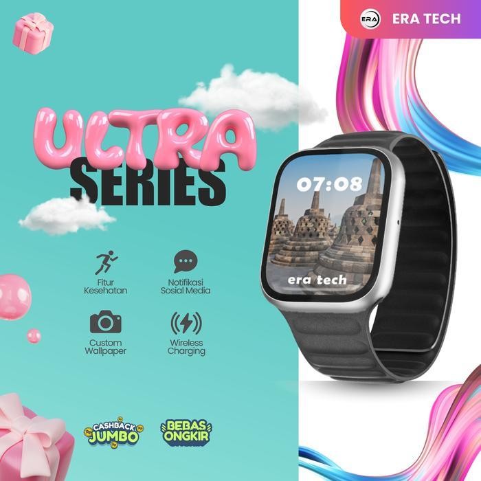 AT {BONUS STRAP + HEADSET} JAM FASHION PINTAR SERIES U EIGHT {BONUS STRAP + TWS} JAM FASHION PINTAR 