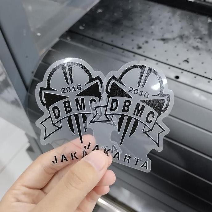 

BEBAS ONGKIR - Cetak Stiker TRANSPARAN Super Clear MAXDECAL Diecut A2 (45x60cm) Tinta UV dan Tinta Putih