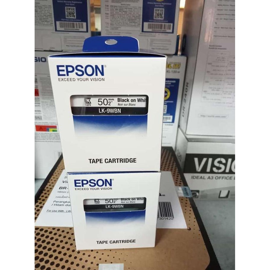 

Epson Label 50Mm Black On White Labelworks Tape Cartridge Lk-9Wbn New Stok