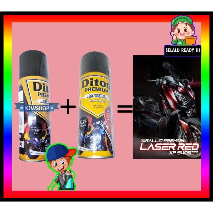 GRATIS ONGKIR PAKET DITON PREMIUM XIRALLIC XP 9405 LASER RED MERAH BLACK 9109 HITAM 