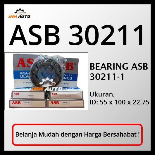 TERMURAH BEARING ASB 30211 TAPERED BEARING ASB / TAPERED ROLLER BEARING 30211