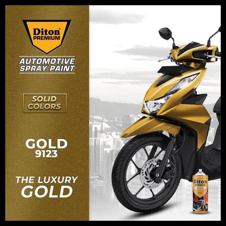 DISKON DITON PREMIUM 9123 GOLD EMAS METALIK KUNING EMAS METALIC GOLD 9123 CAT SEMPROT DITON PREMIUM 